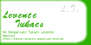 levente tukacs business card